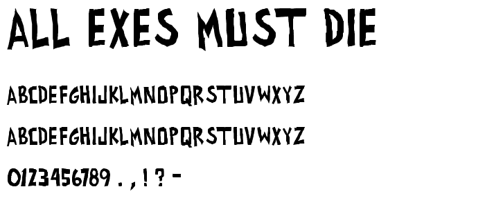 all exes must die_ font